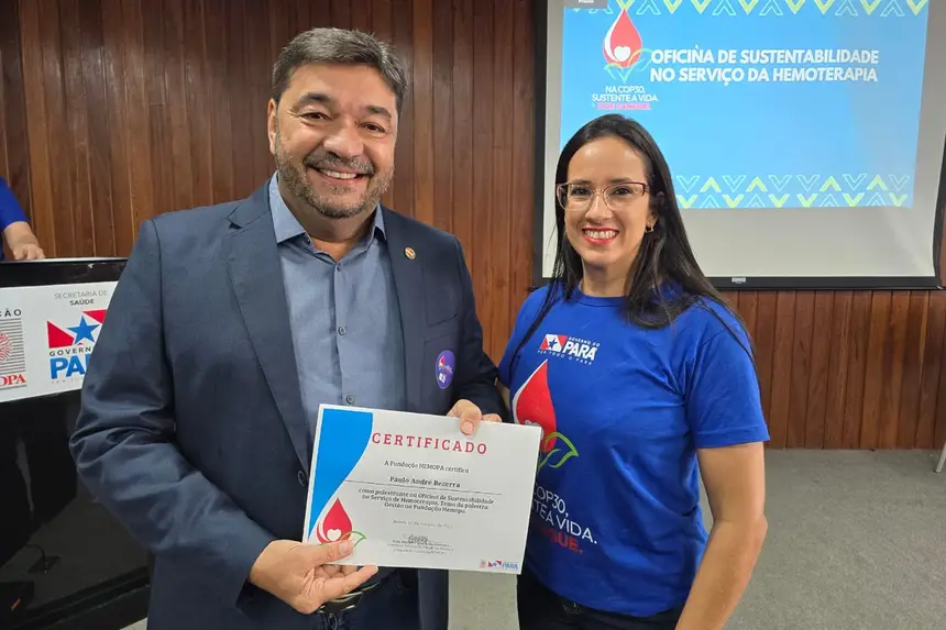 Paulo Bezerra, presidente do Hemopa ressaltou a importância da gestão na promoção da sustentabilidade.