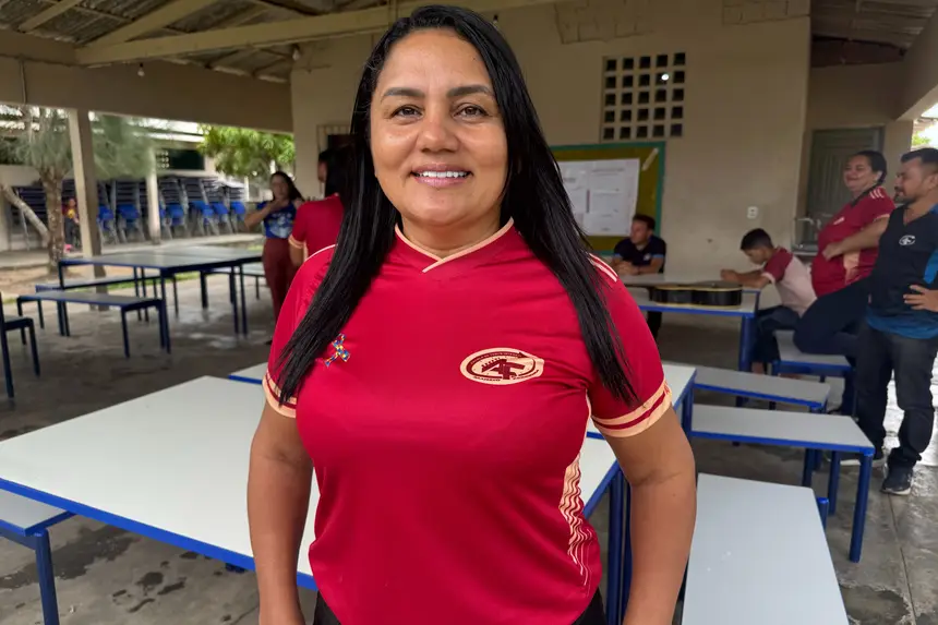 Professora Roseli Cardoso, da escola estádio Aluízio Ferreira, em Bragança 