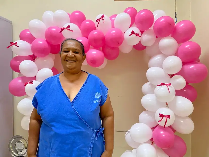 Maria Neide, 51 anos, participou do Dia D do Hospital Geral de Tailândia (HGT)