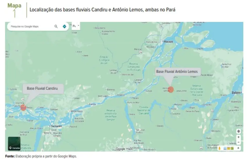 Localização das Bases Fluviais 