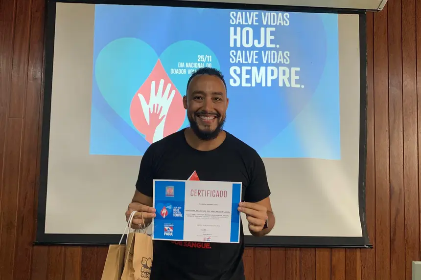 Edilson Júnior — enfermeiro da Agência Transfusional do HRAS Enfatiza o engajamento das equipes.