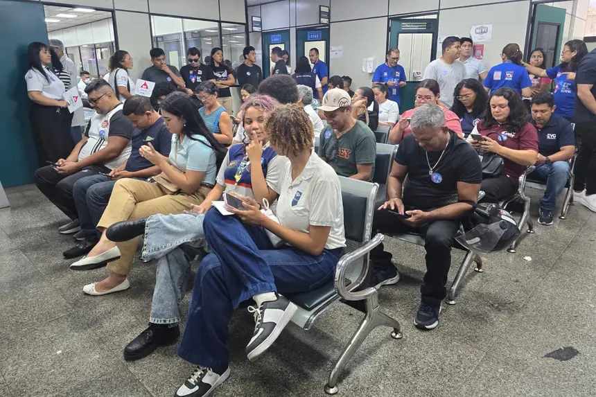 Movimentação intensa de doadores durante a ação especial.