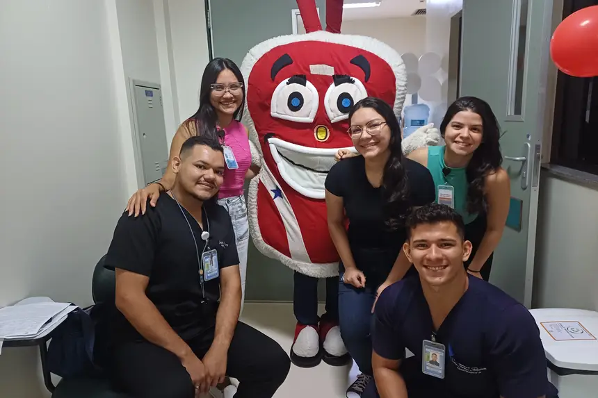 Sanguinho incentivou doação de sangue