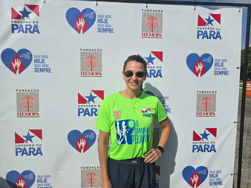 Taísa Vieira Amador – Diretora Administrativa e Financeira “A caminhada reforça a importância da doação de sangue.”