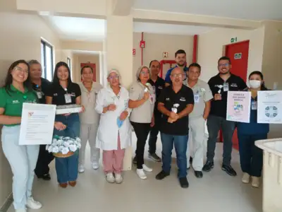 notícia: Hospital Jean Bitar adere à campanha Janeiro Branco com ação de educação em saúde 