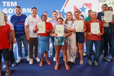 notícia: Em Abaetetuba, vice-governadora Hana Ghassan entrega mais de 400 títulos definitivos rurais
