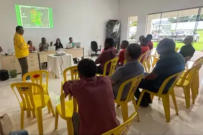 notícia: Ideflor-Bio realiza oficina para ampliar proteção contra o fogo no Parque Estadual da Serra dos Martírios