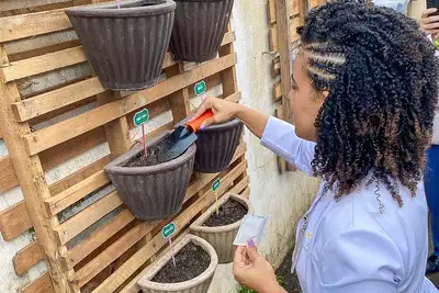 notícia: Com horta e ação educativa, Hospital Regional do Leste celebra Dia da Saúde e da Nutrição