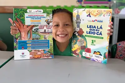 notícia: Escolas públicas paraenses recebem livros didáticos e fortalecem ensino-aprendizagem