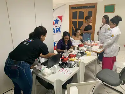 notícia: Hemopa e Fibra promovem campanha de doação de sangue no bairro de Nazaré
