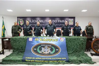 notícia: Polícia Militar do Pará realiza aula inaugural do Curso de Policiamento Fluvial