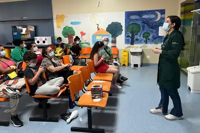 notícia: Campanha reforça importância da higienização das mãos no 'Octávio Lobo'