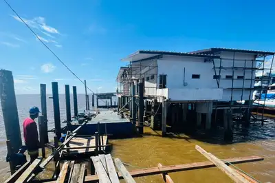 notícia: Obras do Terminal Hidroviário de Chaves seguem em ritmo acelerado