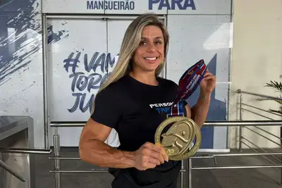 notícia: Com apoio do Governo do Pará, atleta paraense é a primeira brasileira classificada para o Mr. Olympia 2025