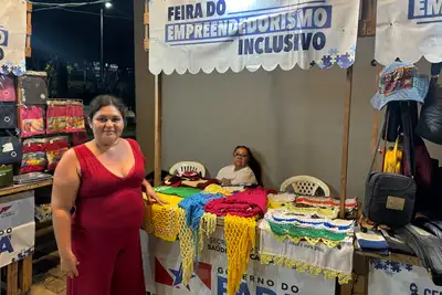 notícia: Sespa realiza 31ª Feira do Empreendedorismo Inclusivo no Porto Futuro com produtos criativos e histórias de superação   