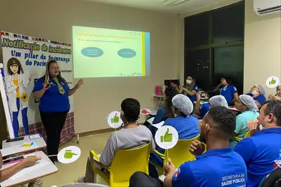 notícia: Profissionais do HGT participam de ação educativa sobre segurança assistencial