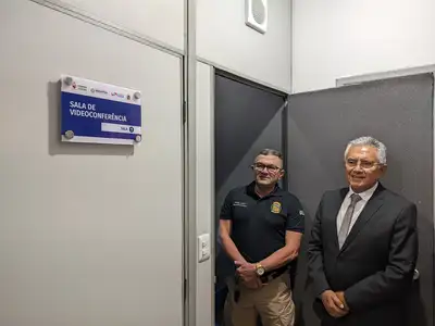 notícia: Unidades prisionais em Icoaraci e no bairro da Cremação recebem kits de videoconferência 