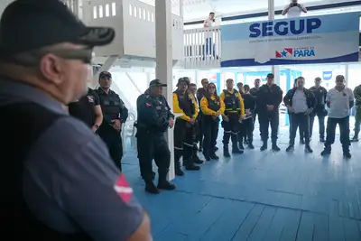 notícia: Forças de segurança dão cumprimento à proibição da presença de som automotivo irregular nas praias de Salinas