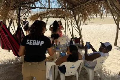 notícia: Segup e Polícia Civil promovem ação  preventiva contra o uso de linhas com cerol no distrito de Outeiro