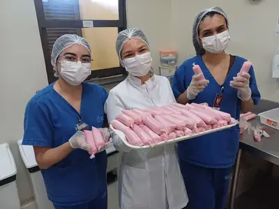 notícia: No Hospital Regional de Santarém, chopinho feito de suplemento alimentar entra na dieta dos pacientes