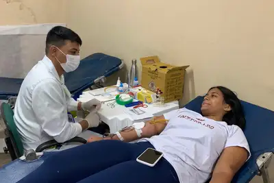 notícia: Hemopa realiza campanha de doação de sangue em escola técnica na Marambaia