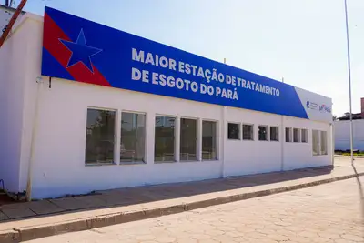 notícia: Obras na maior Estação de Tratamento de Esgoto do Pará entram em reta final