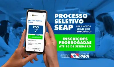 notícia: Seap prorroga inscrições até 16 de setembro ao PSS 03/2025