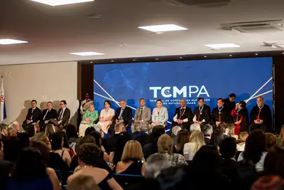 notícia: Vice-governadora Hana Ghassan recebe medalha do TCMPA e prestigia entrega de novo anexo do Tribunal