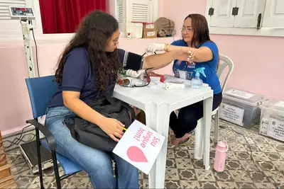 notícia: Hemopa inicia campanha ‘Na COP30, sustente a vida. Doe sangue’ com ação na Praça da República