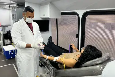 notícia: Hemopa promove campanha de doação de sangue na Ufra, no bairro da Terra Firme