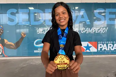 notícia: Campeã mundial de jiu-jitsu Andressa Santiago agradece apoio do Governo do Pará