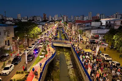 galeria: Chegada do Gov - Canal e Terminal da Tamandaré noite DRONE