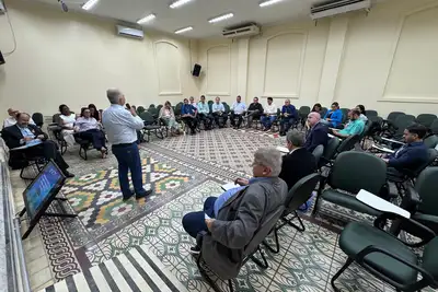 notícia: Cosanpa participa de bate-papo sobre saneamento e mudanças climáticas na Casa do Saneamento, durante a COP30