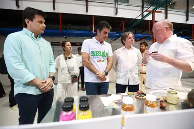 notícia: Helder Barbalho apresenta Parque de Bioeconomia ao vice-presidente do Banco de Desenvolvimento da América Latina e do Caribe