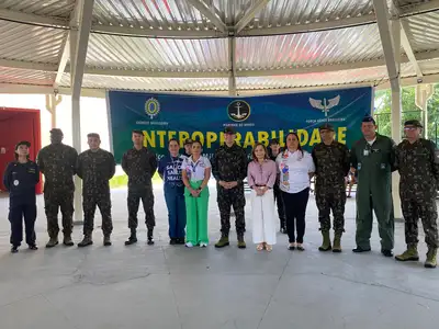 notícia: Usina da Paz do Guamá recebe ação integrada de saúde e cidadania realizada pelas Forças Armadas