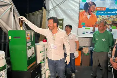 notícia: Semas reforça economia circular na COP 30 com entrega do triturador Moinho Formiga