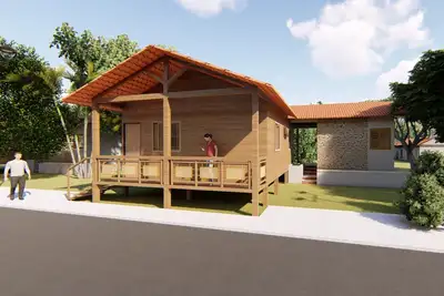 notícia: Projeto do Governo do Pará de casas ecológicas com tijolo de caroço de açaí é apresentado na COP 30