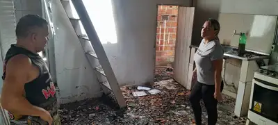 notícia: Governo do Estado presta apoio às vítimas de incêndio no bairro do Guamá, em Belém