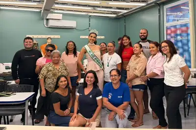notícia: Alunas de Costura e Moda da Usina da Paz assinam figurino da Miss Brasil Hispanoamericana 2026