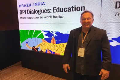 notícia: Seduc participa de encontro sobre plataformas e infraestrutura digital na Índia 