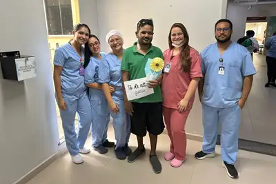 notícia: Hospital Regional Santa Rosa celebra alta de paciente após 84 dias de internação