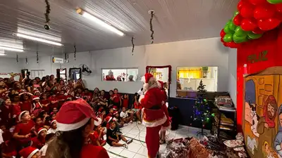 notícia: 'Sementes de Natal' floresce em acolhimento a crianças do entorno do Parque Estadual do Utinga