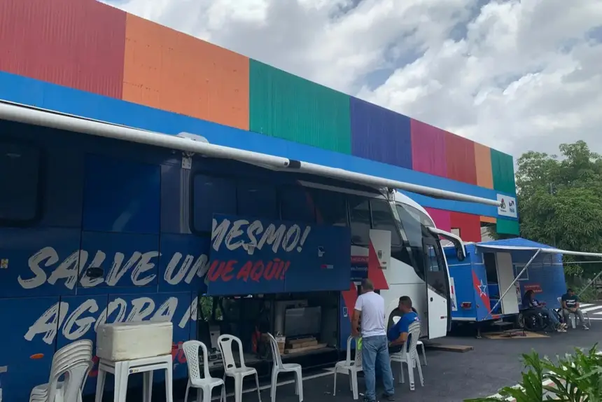 Campanha externa do Hemopa no bairro do Mangueirão amplia o acesso à doação de sangue e incentiva a participação de novos doadores.