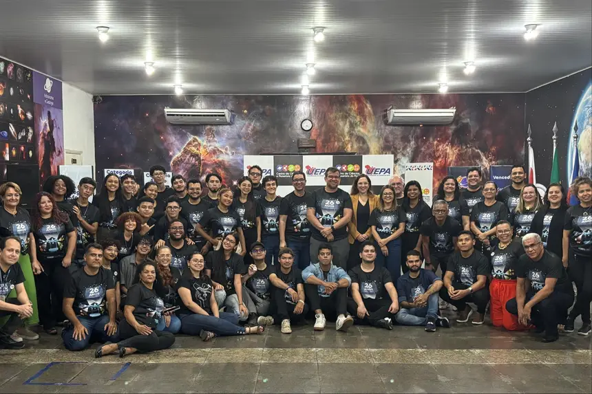 Gestores, servidores e estagiários do Centro de Ciências e Planetário do Pará, durante celebração de 26 anos do CCPPA, ocorrida em setembro de 2025.