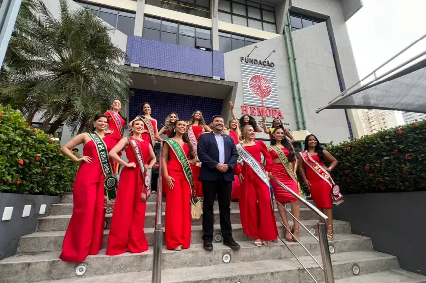 As candidatas ao Rainha das Rainhas 2026 visitaram o Hemopa para reforçar o incentivo à doação de sangue.