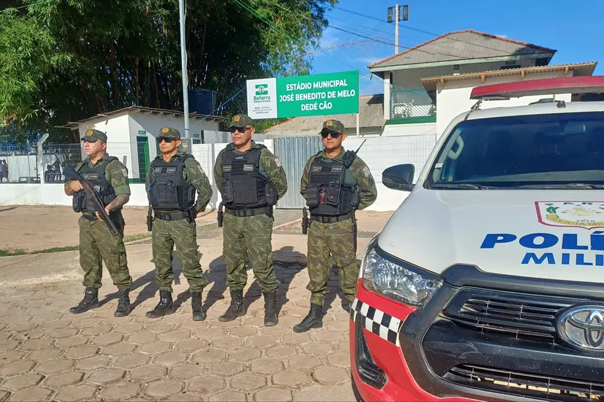PM reforça o efetivo no estádio Dedé Cão