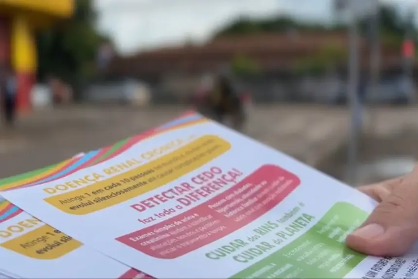 Panfleto com orientações da campanha 