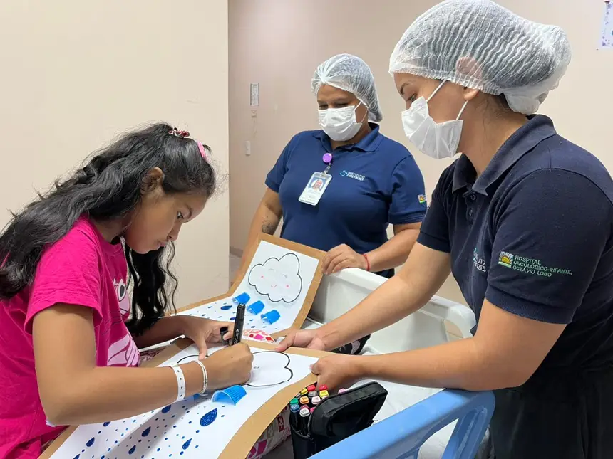 Larissa Lima participou da atividade educativa
