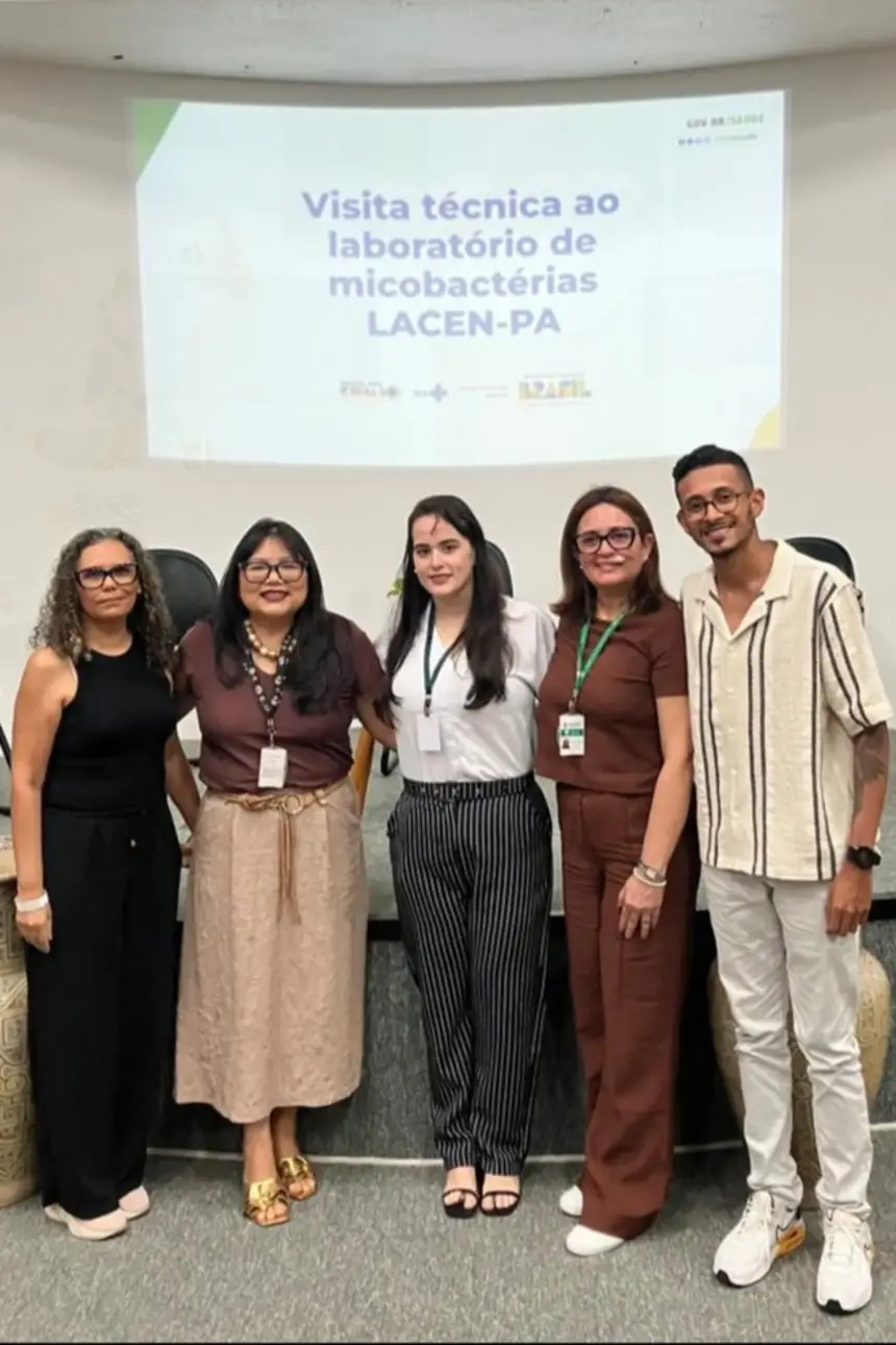 Elykarla da Silva Conceição (Sespa), Cristiane Ikeda (Lacen-PA), ⁠Marisa Vianna (CGLABMS), Adriana Ayden (Lacen-PA) e ⁠William Silva (CRPHFFiocruz)