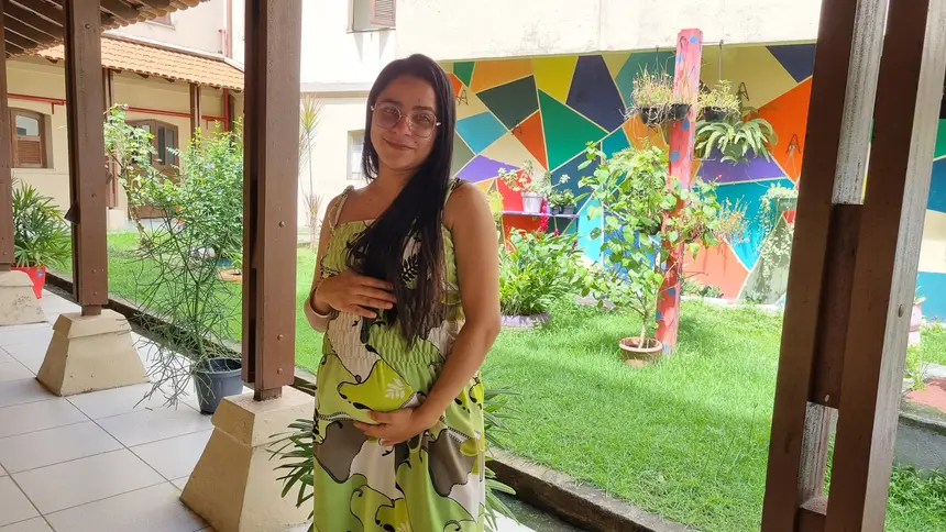 Rafaela Queiroz, de Capanema. Tem 28 anos. Segunda gestação